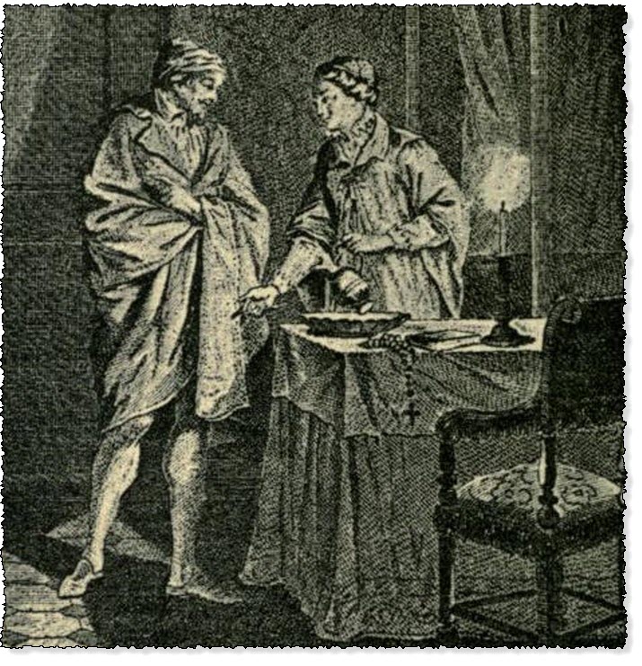 the Lady of Lou� Bringing Her Husband The Basin Of Water